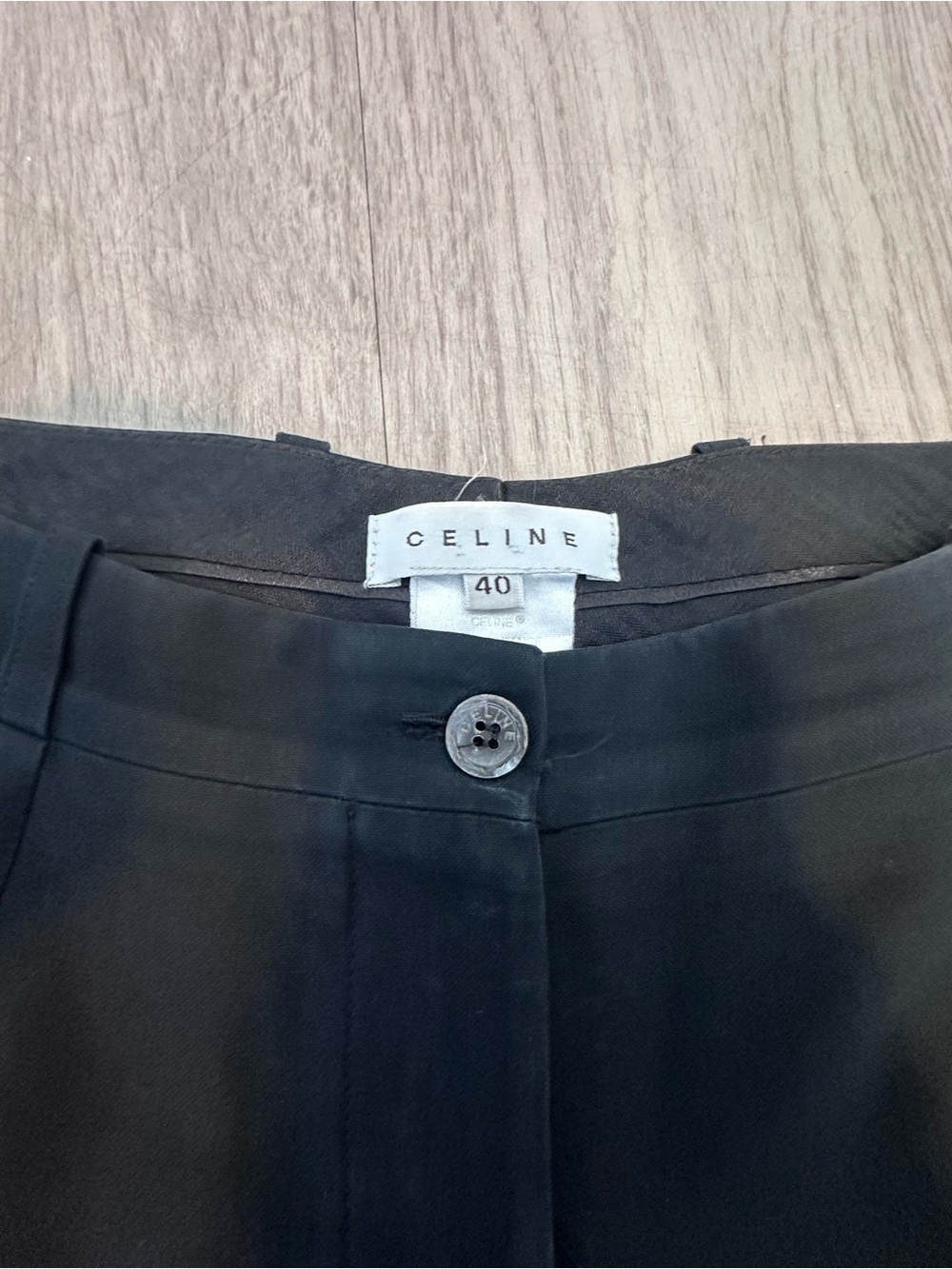 Celine Paris Black Cigarette Trouser Pants Sz 40 - Picture 4 of 10
